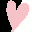 A pink heart symbol on a black and white diagonal background.