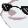 A smug rabbit wearing sunglasses.